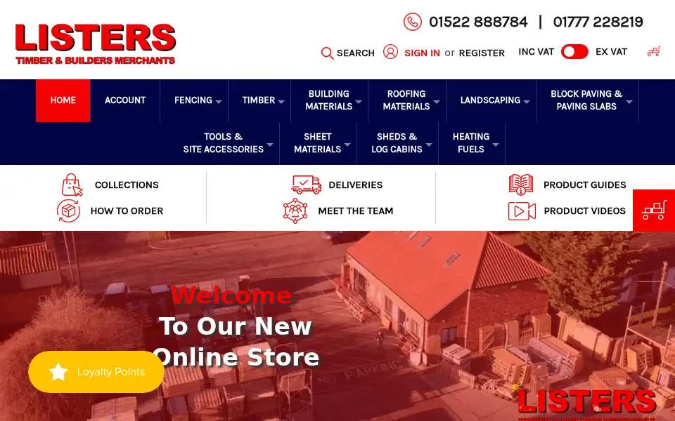 Screenshot of listerstimber.co.uk