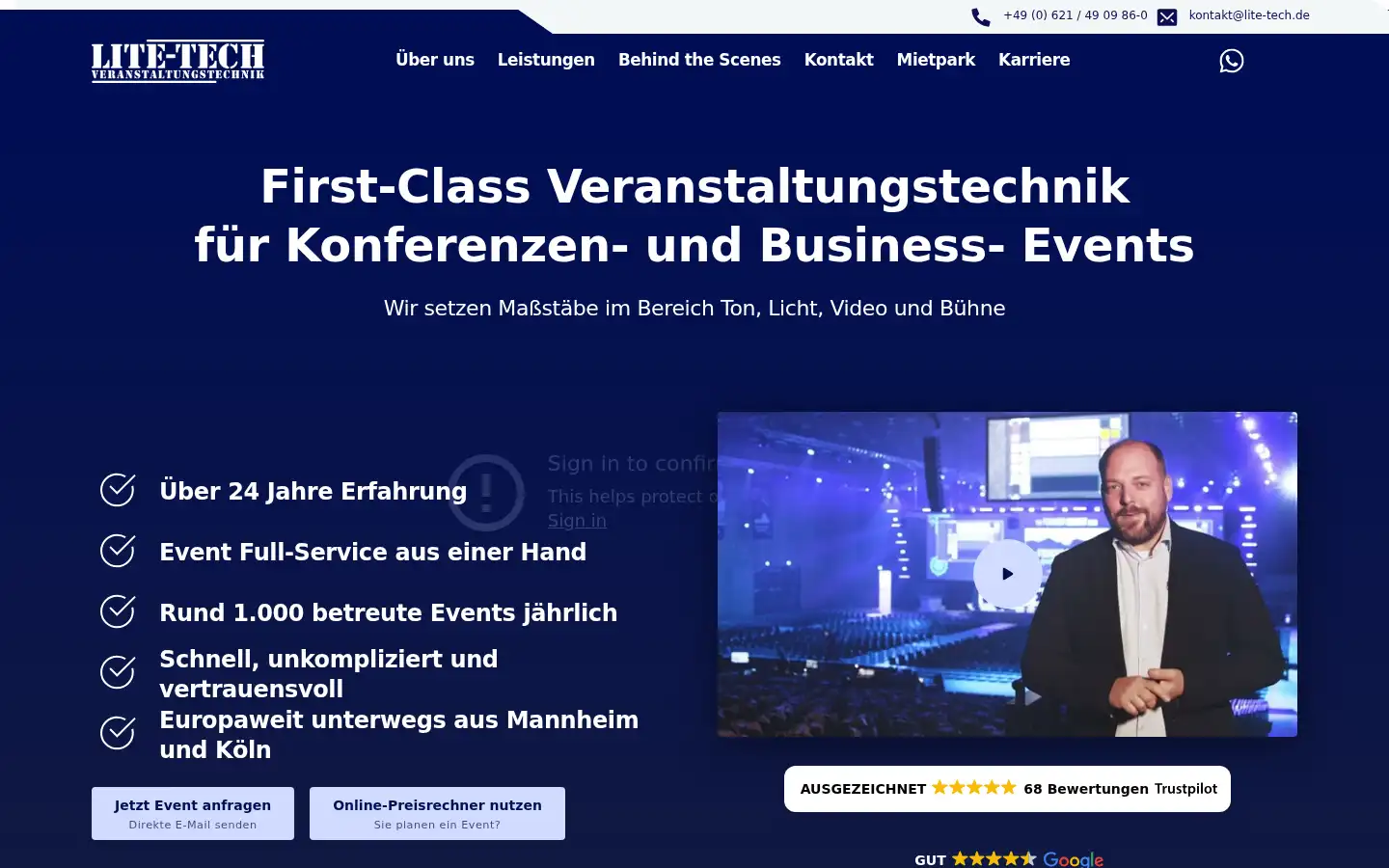 Screenshot of lite-tech.de