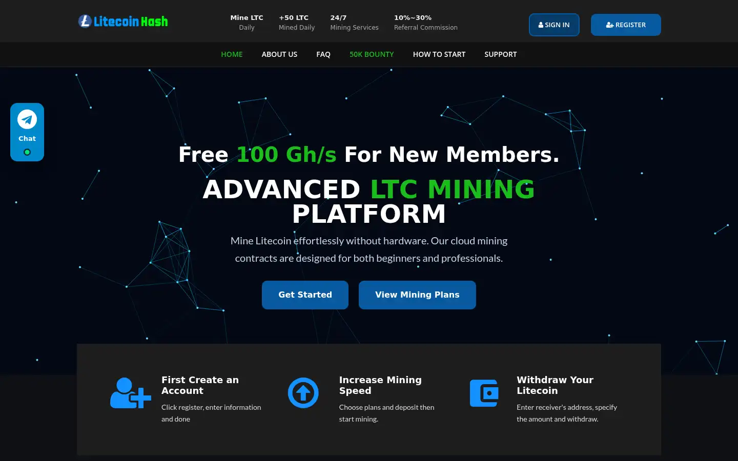 Screenshot of litecoinhash.com