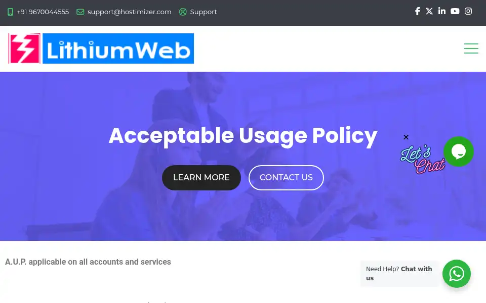 Screenshot of lithiumweb.com
