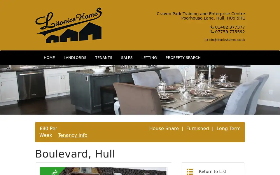 Screenshot of litonicshomes.co.uk