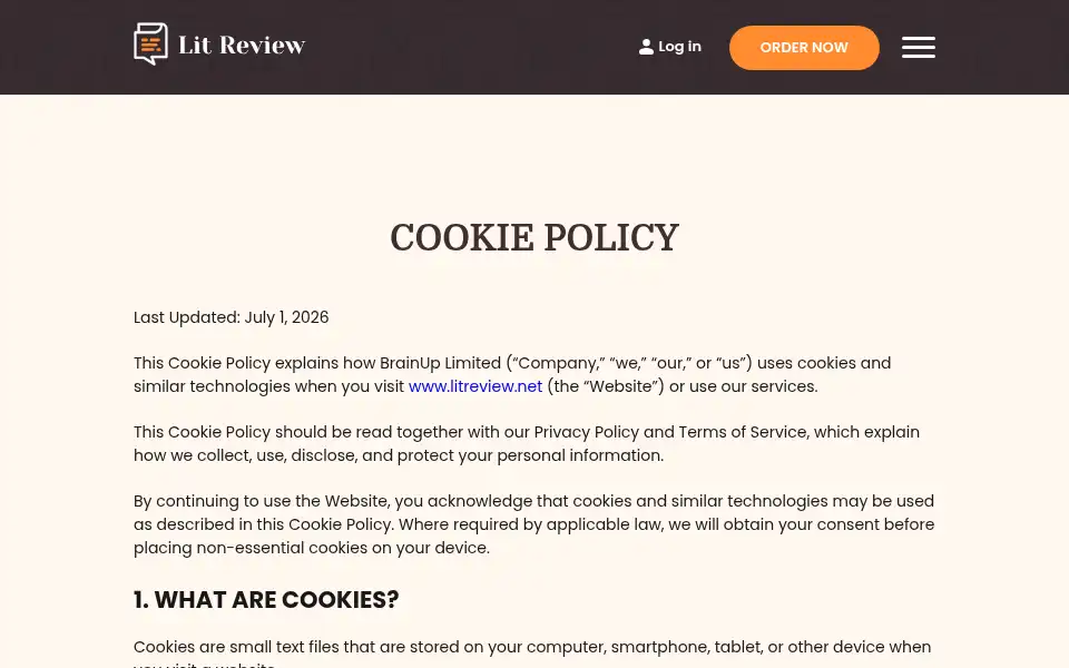Screenshot of litreview.net