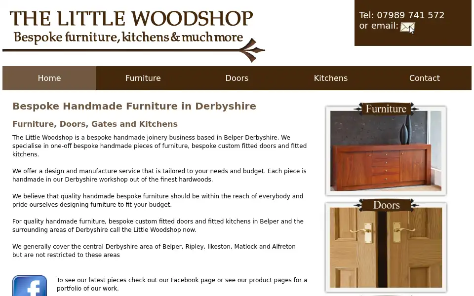 Screenshot of little-woodshop-derbyshire.co.uk