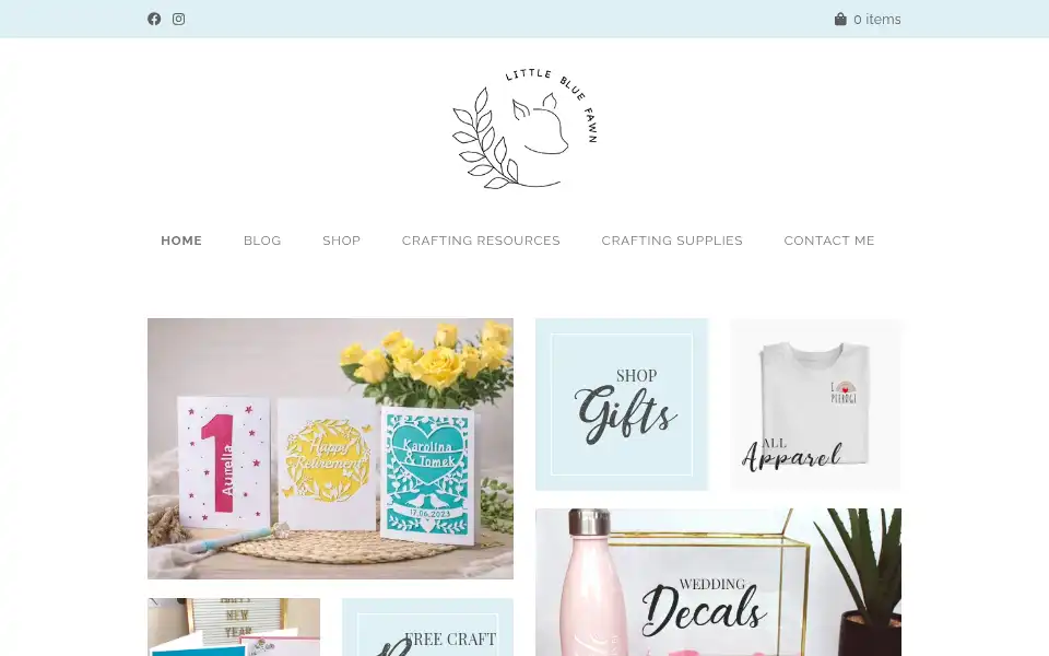 Screenshot of littlebluefawn.com
