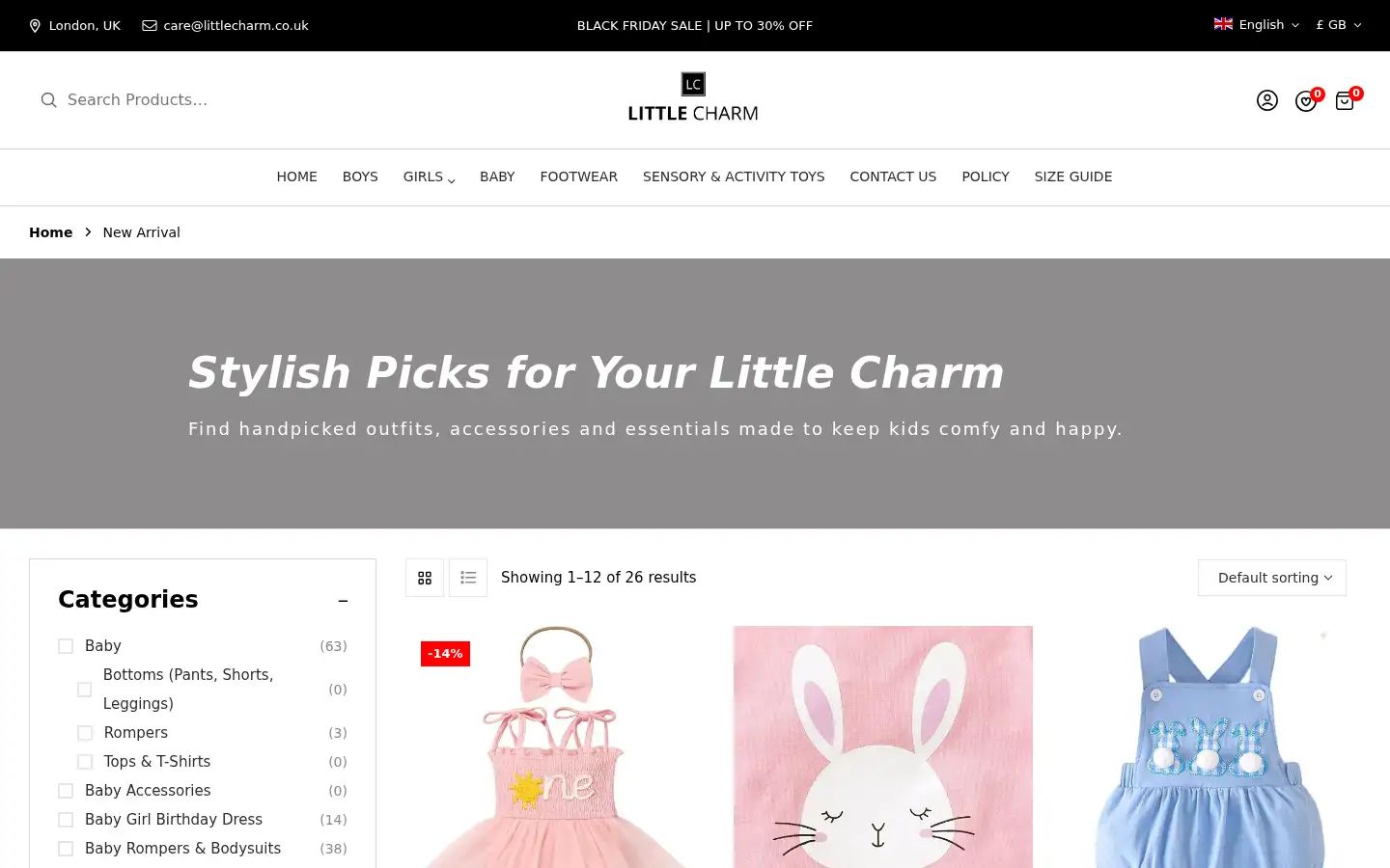 Screenshot of littlecharm.co.uk