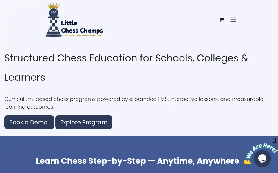 Screenshot of littlechesschamps.com