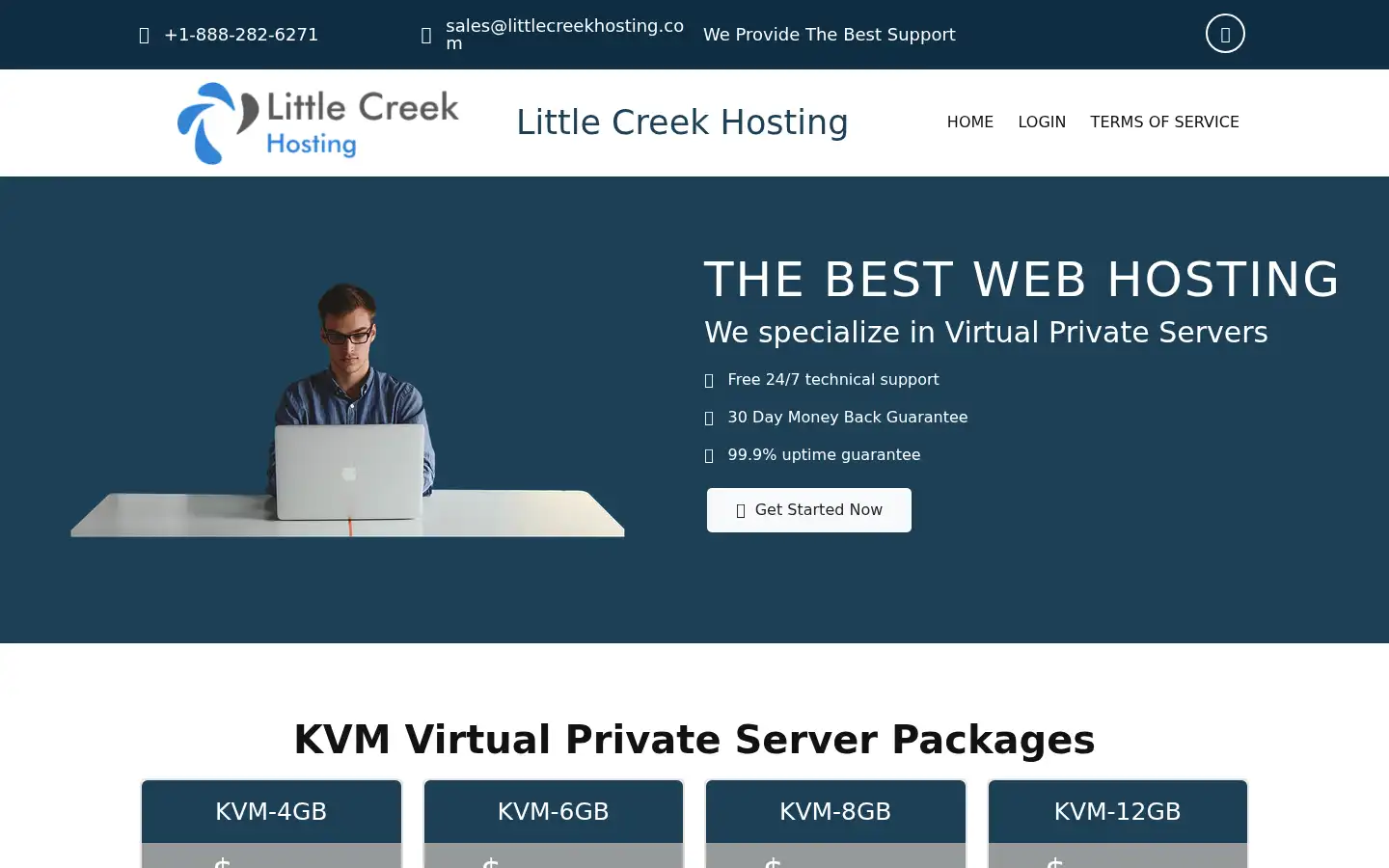Screenshot of littlecreekhosting.com
