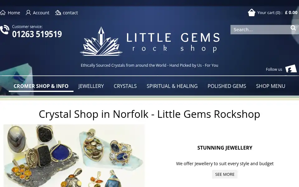 Screenshot of littlegemsrockshop.co.uk