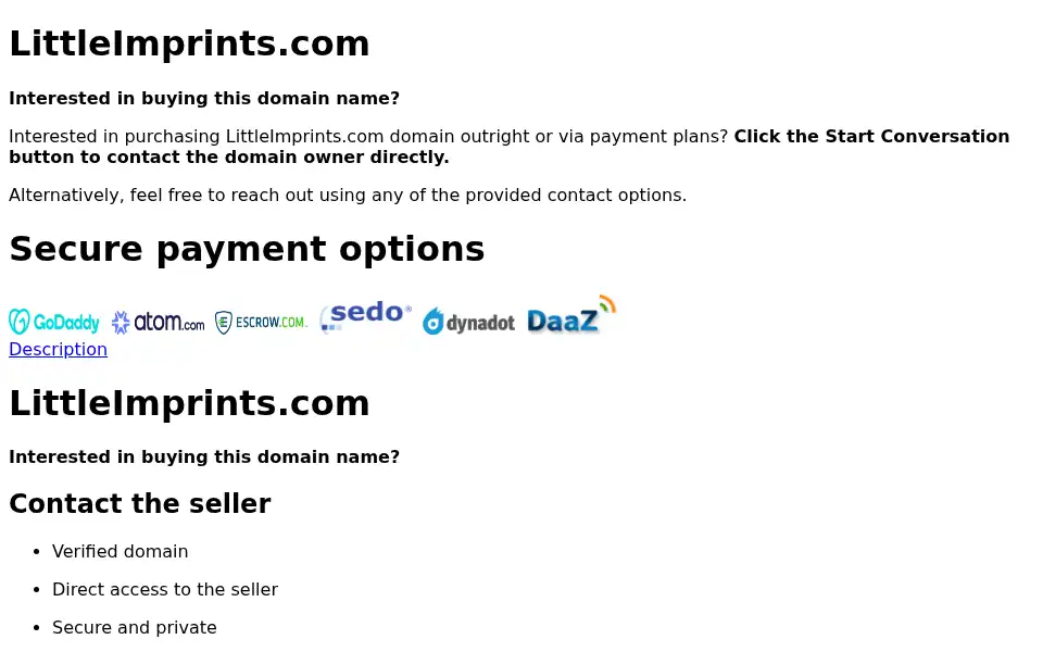 Screenshot of littleimprints.com