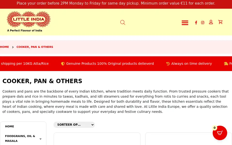 Screenshot of littleindiaeurope.nl