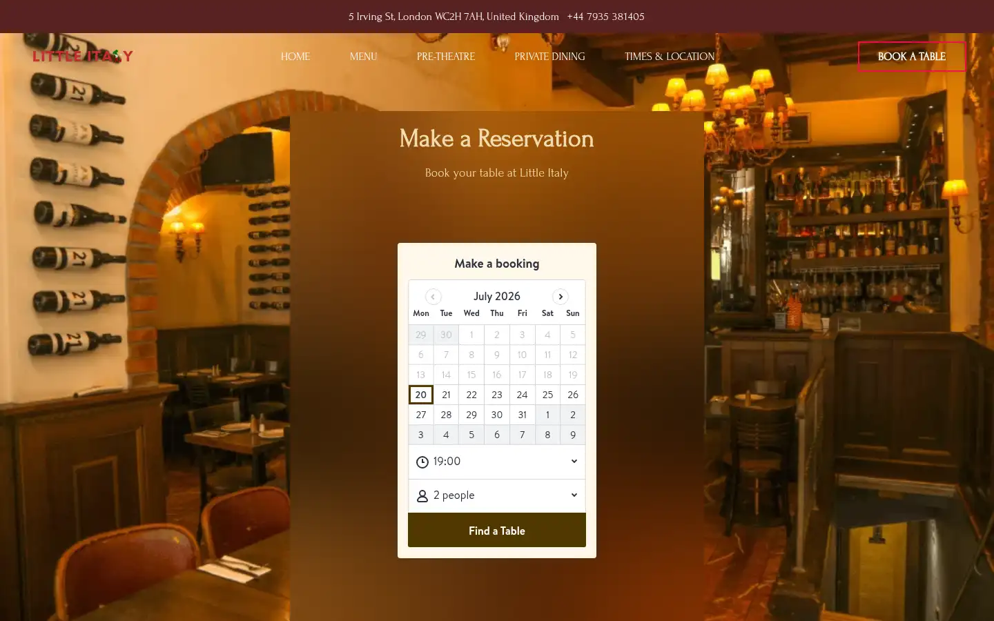 Screenshot of littleitalyuk.com