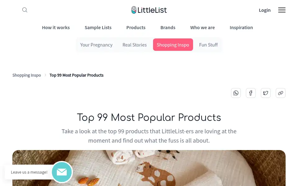 Screenshot of littlelist.co.uk