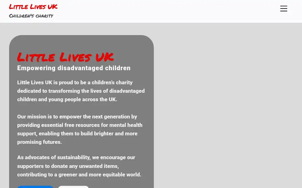 Screenshot of littlelives.org.uk