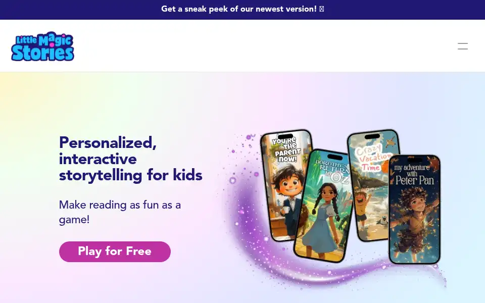 Screenshot of littlemagicstories.com