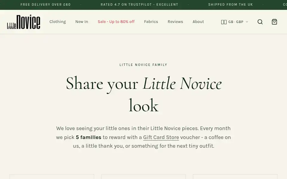 Screenshot of littlenovice.co.uk