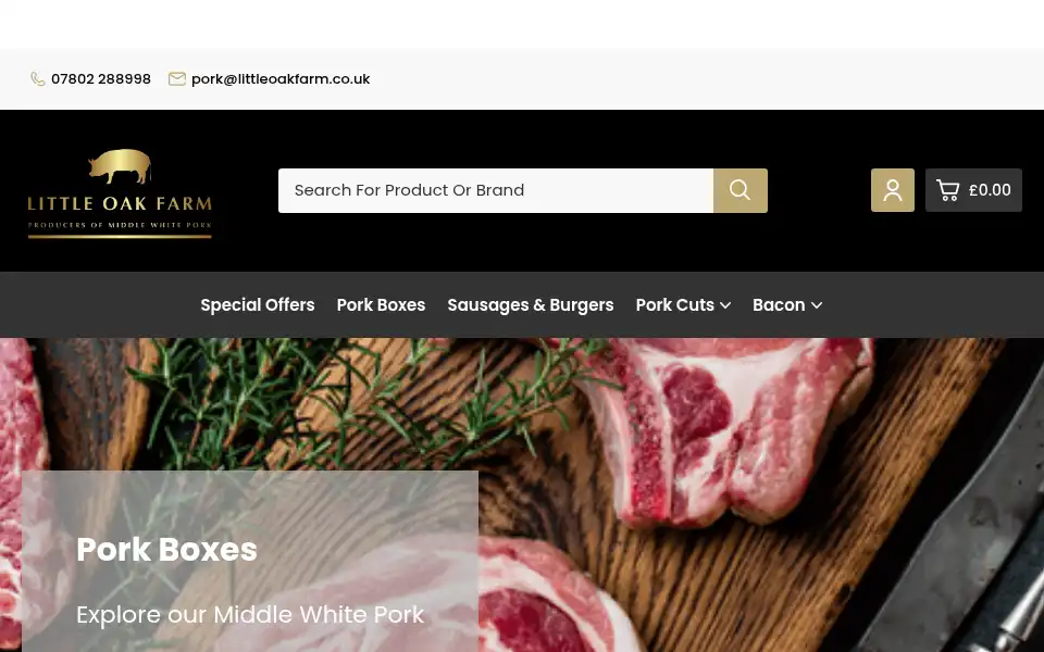 Screenshot of littleoakfarm.co.uk