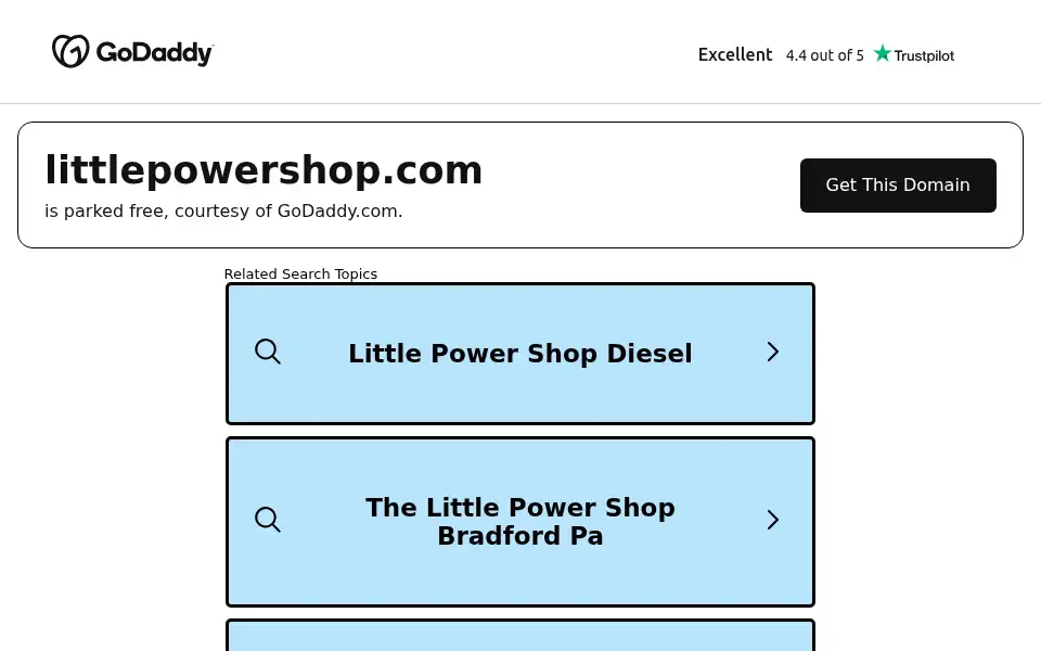 Screenshot of littlepowershop.com