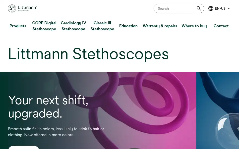 Screenshot of littmann.com