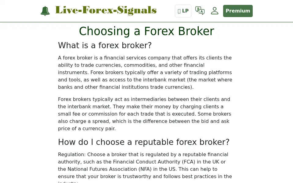 Screenshot of live-forex-signals.com