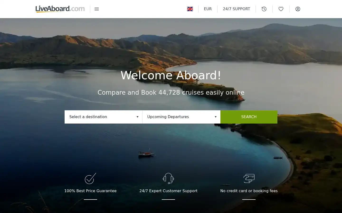 Screenshot of liveaboard.com