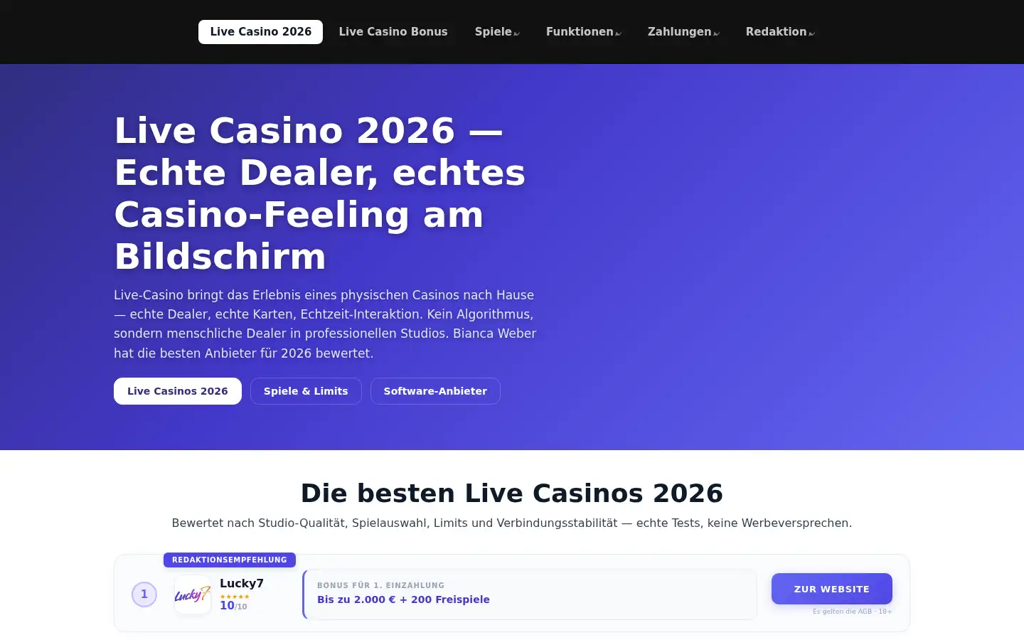 Screenshot of livecasinoplay.net