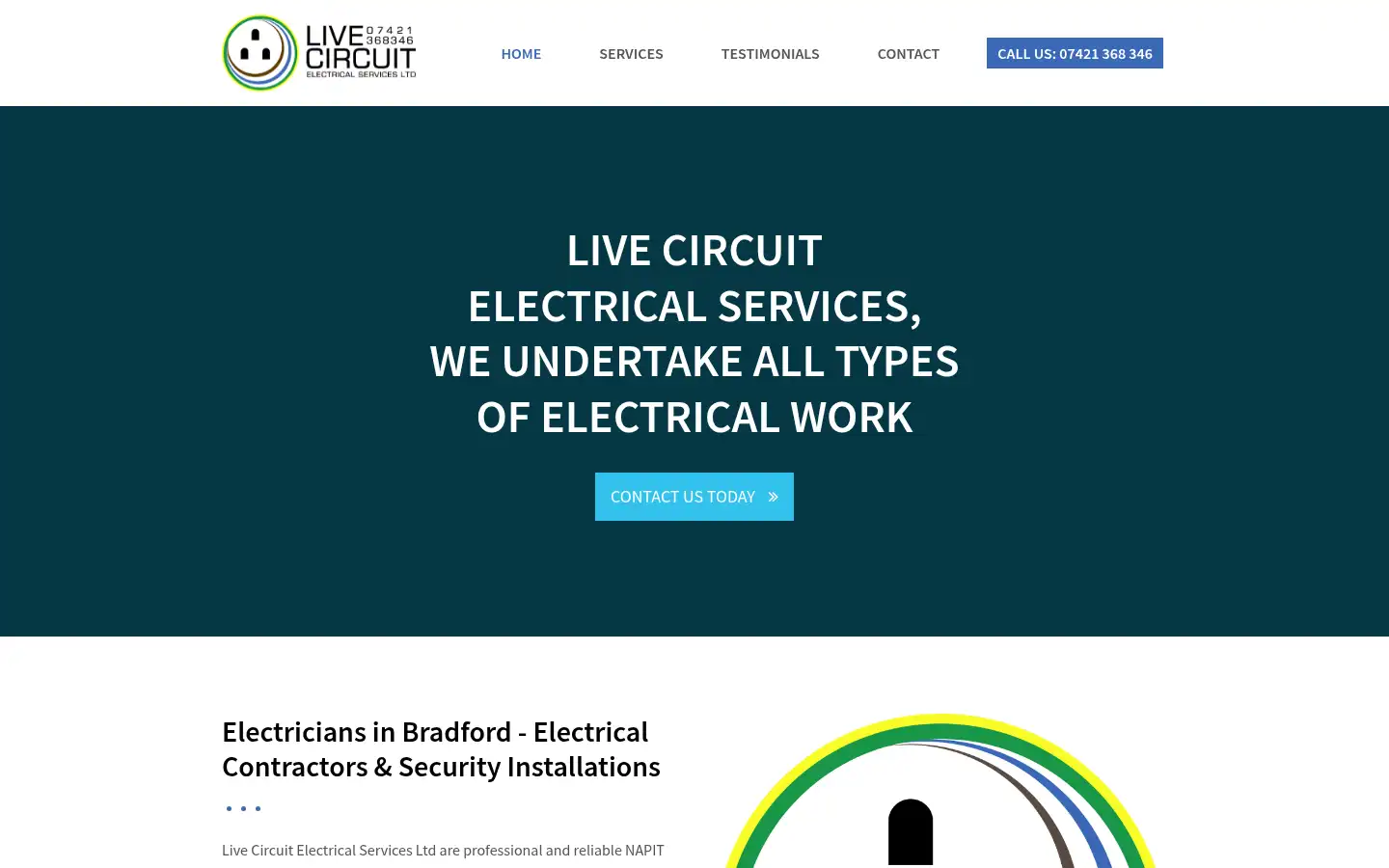 Screenshot of livecircuitelectrician.co.uk