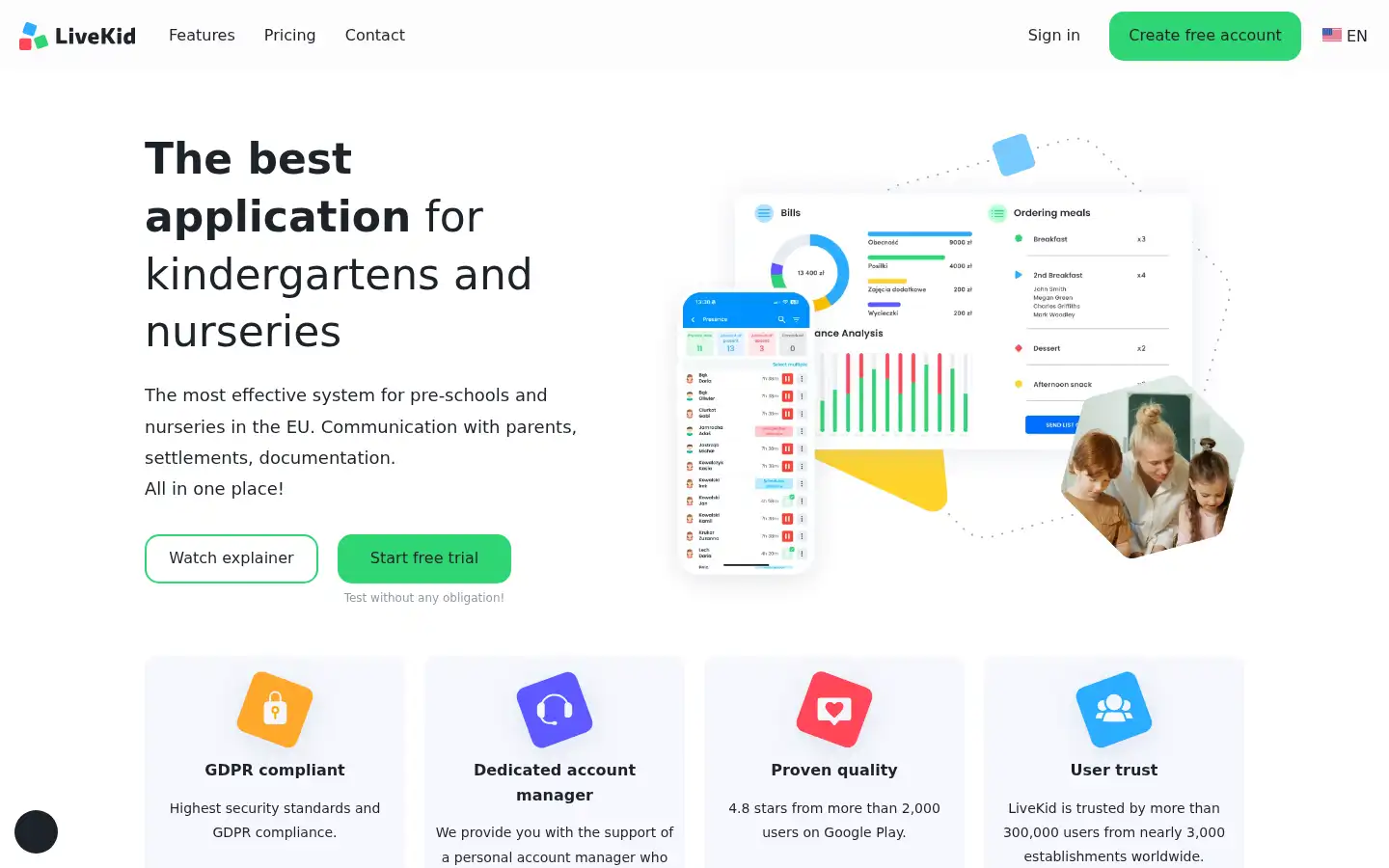 Screenshot of livekid.com