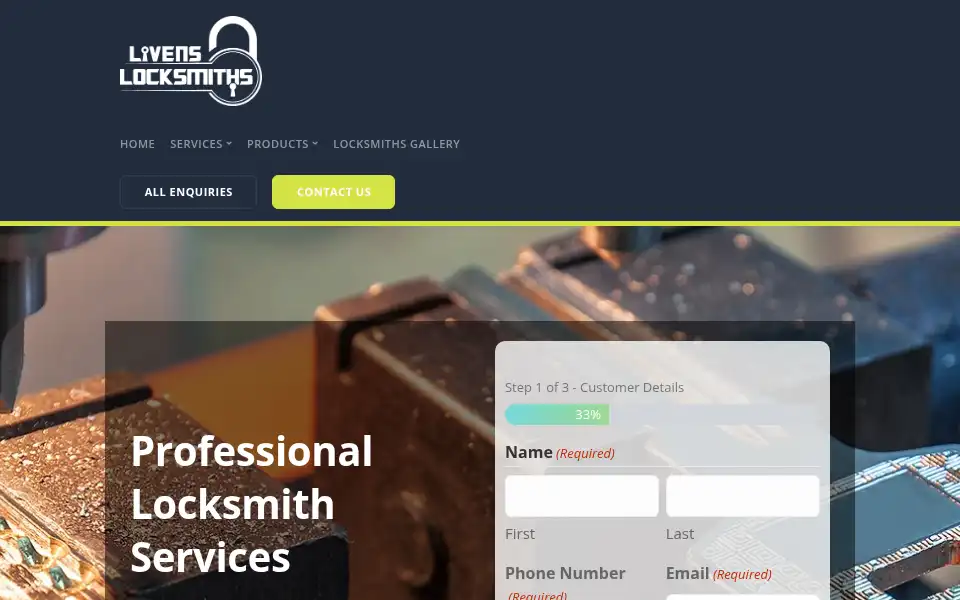 Screenshot of livenslocks.co.uk