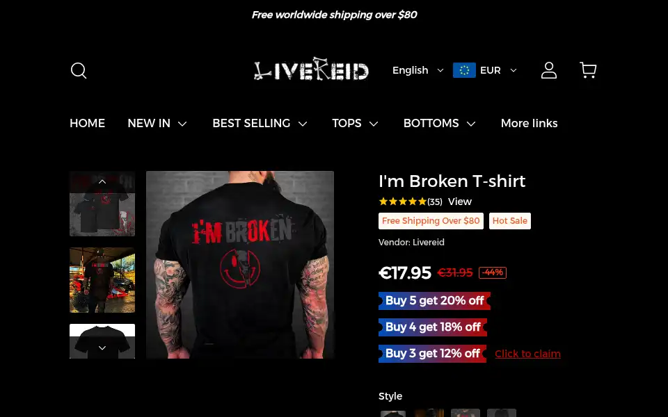 Screenshot of livereid.com