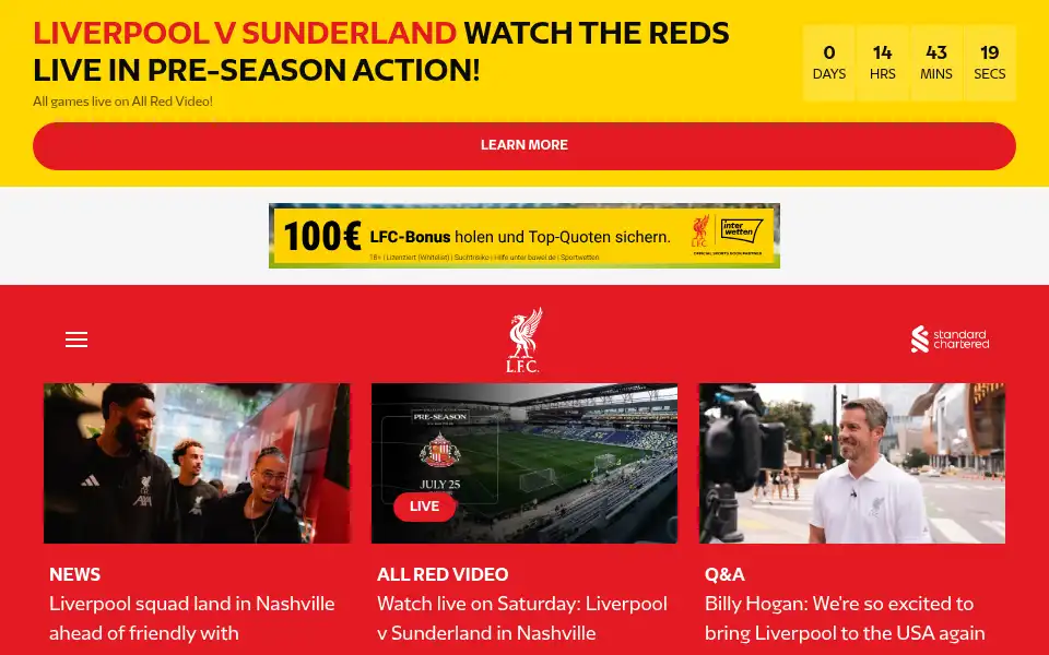 Screenshot of liverpoolfc.tv