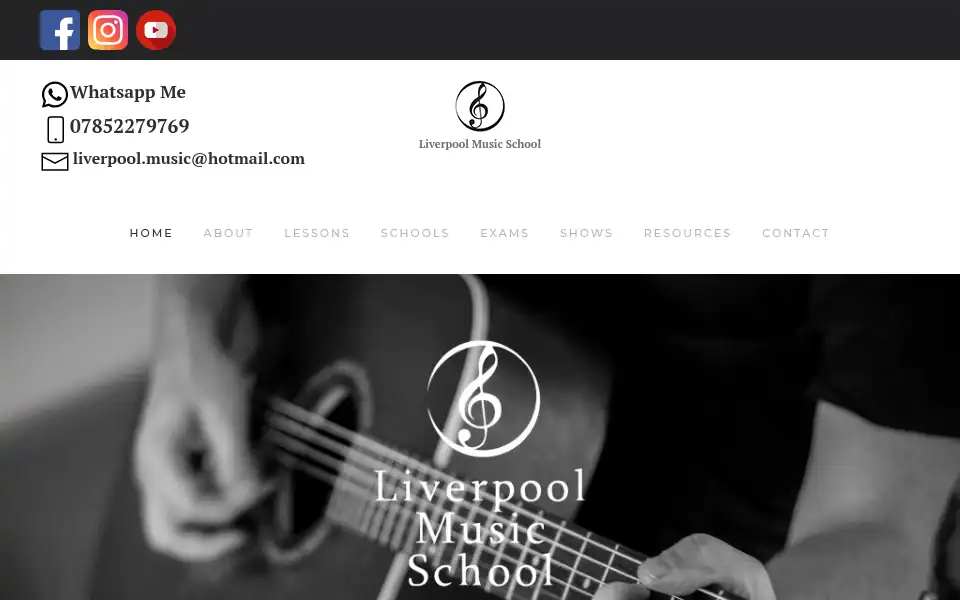 Screenshot of liverpoolmusicschool.co.uk