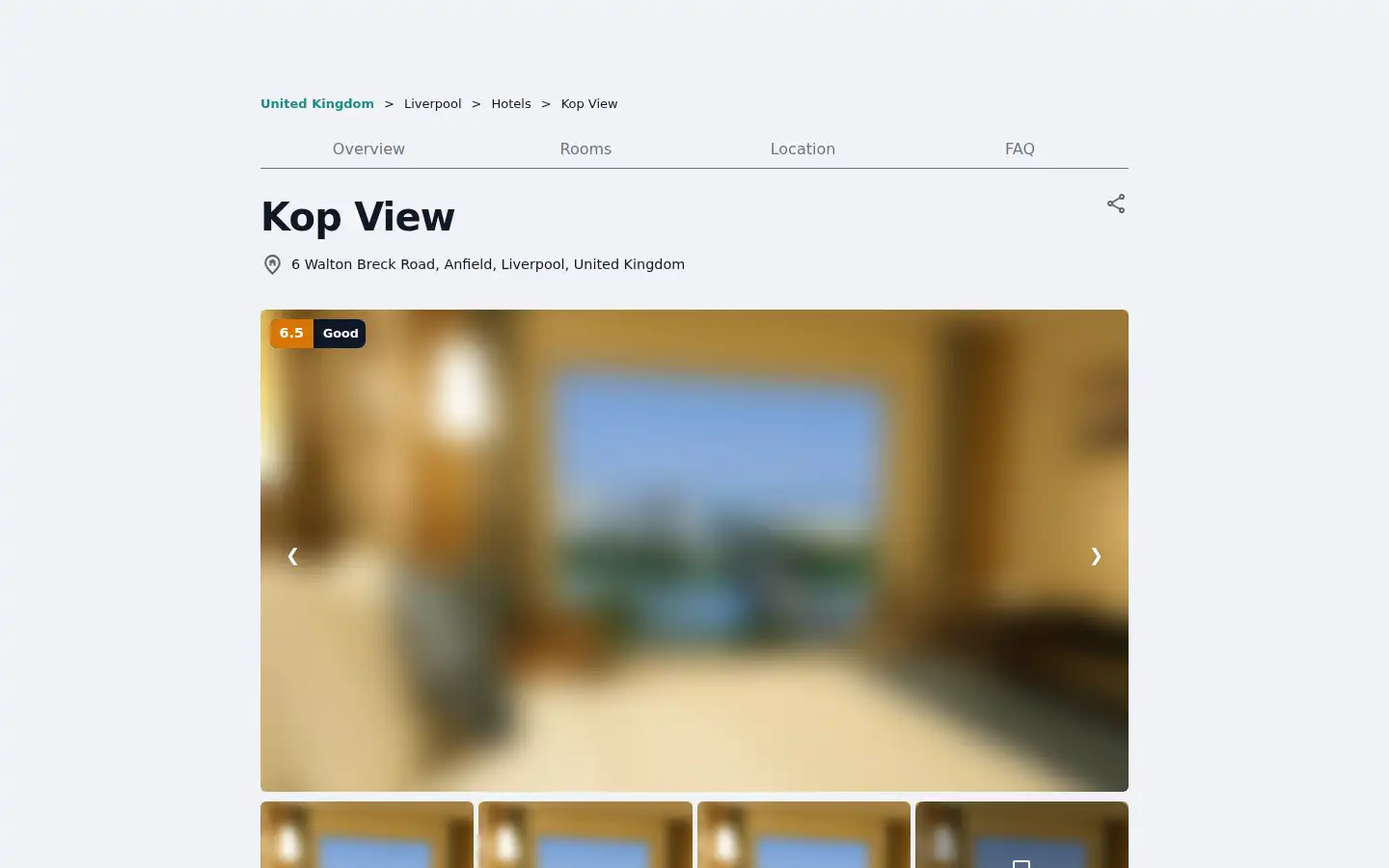 Screenshot of liverpoolrooms.com