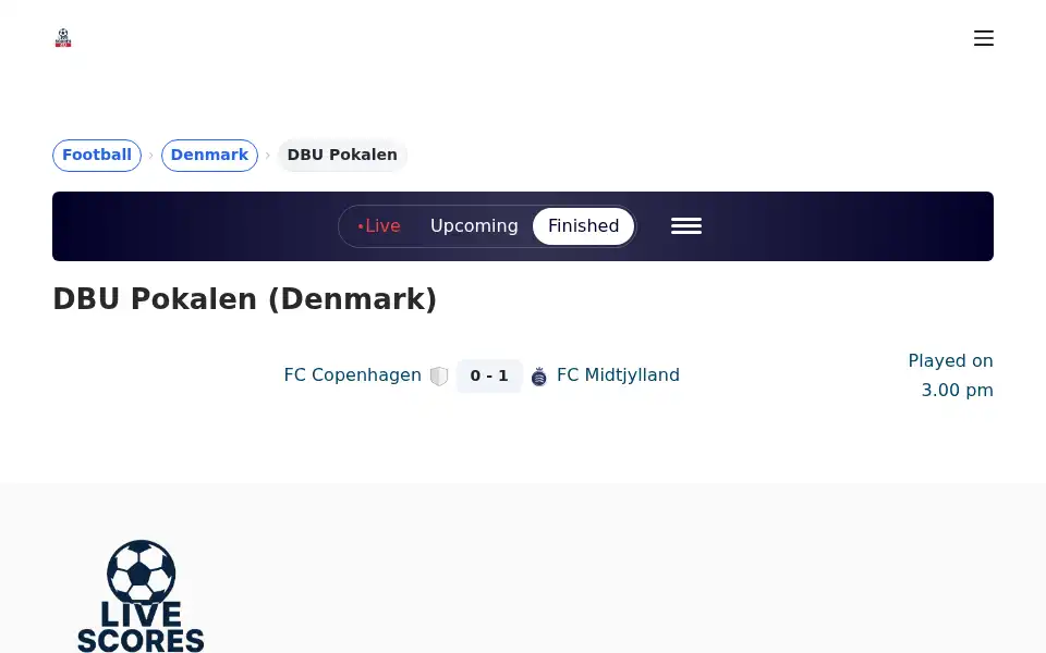 Screenshot of livescores4u.com