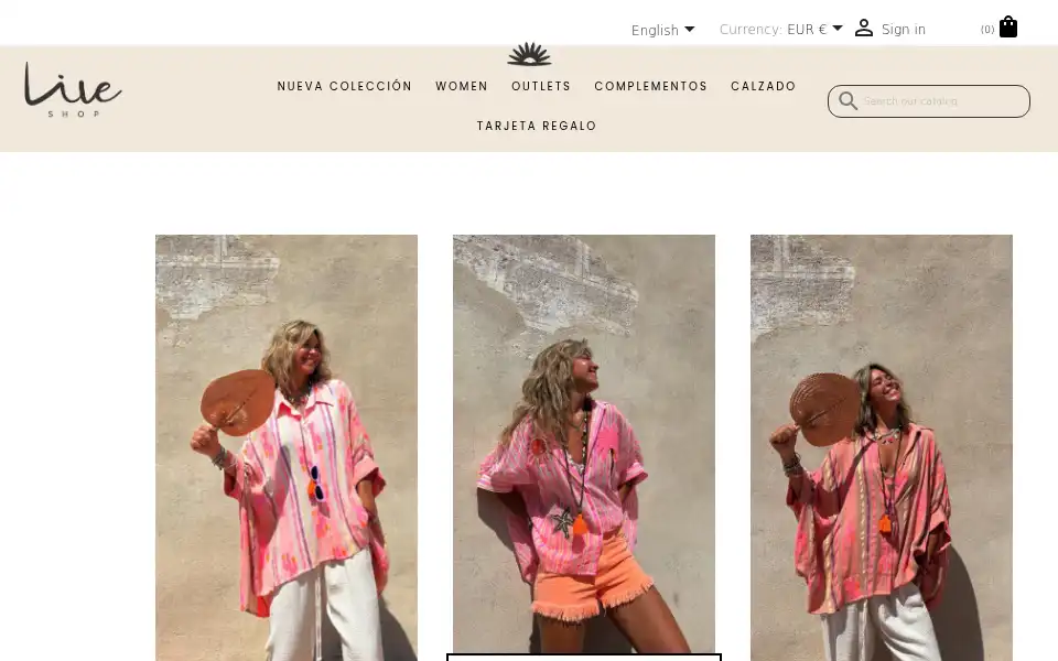 Screenshot of liveshop.es