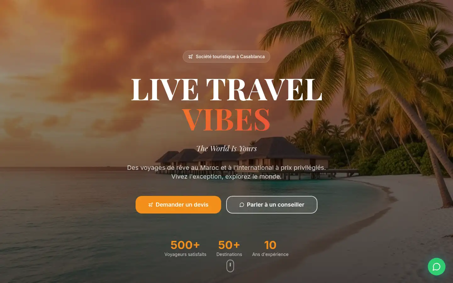 Screenshot of livetravelvibe.lovable.app