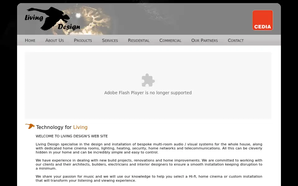 Screenshot of livingdesignci.co.uk