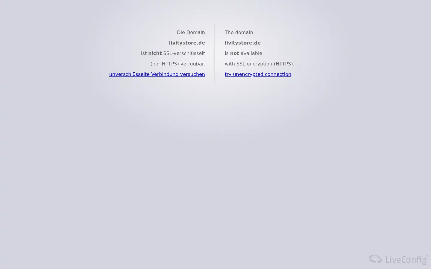Screenshot of livitystore.de