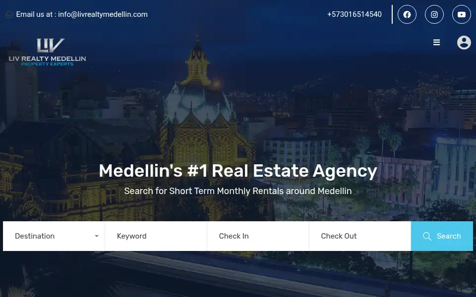 Screenshot of livrealtymedellin.com