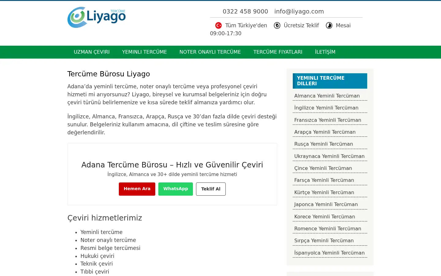 Screenshot of liyago.com