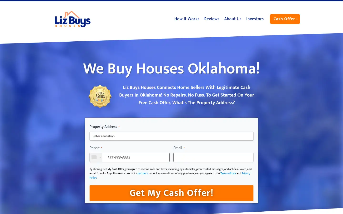 Screenshot of lizbuyshouses.net