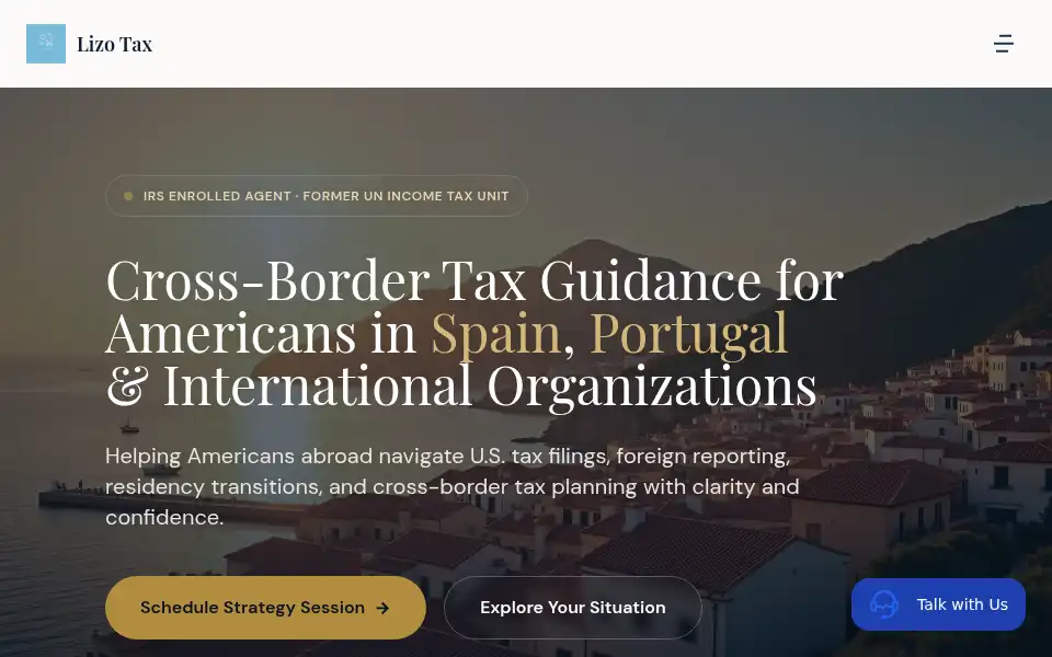 Screenshot of lizotax.com