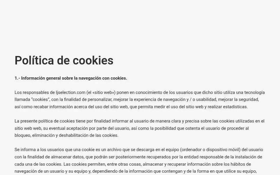 Screenshot of ljselection.com