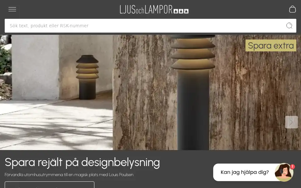 Screenshot of ljusochlampor.se