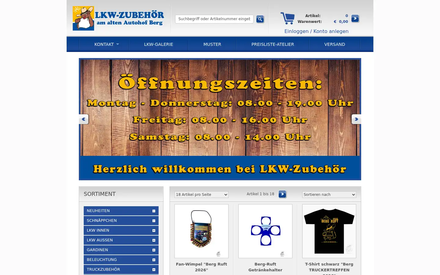 Screenshot of lkw-zubehoer.de