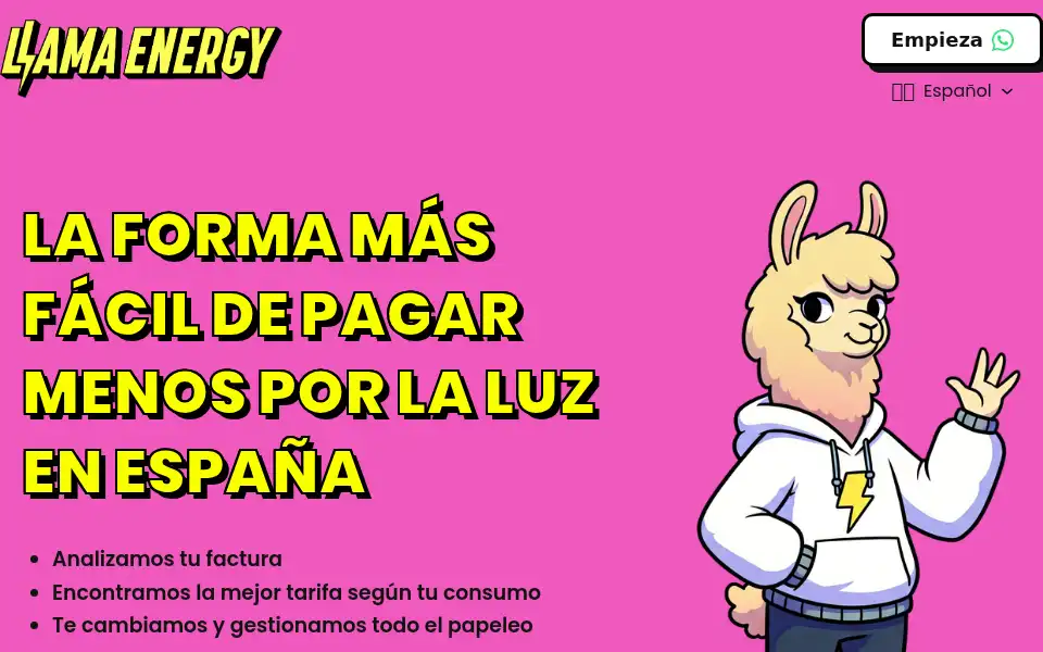 Screenshot of llama.energy