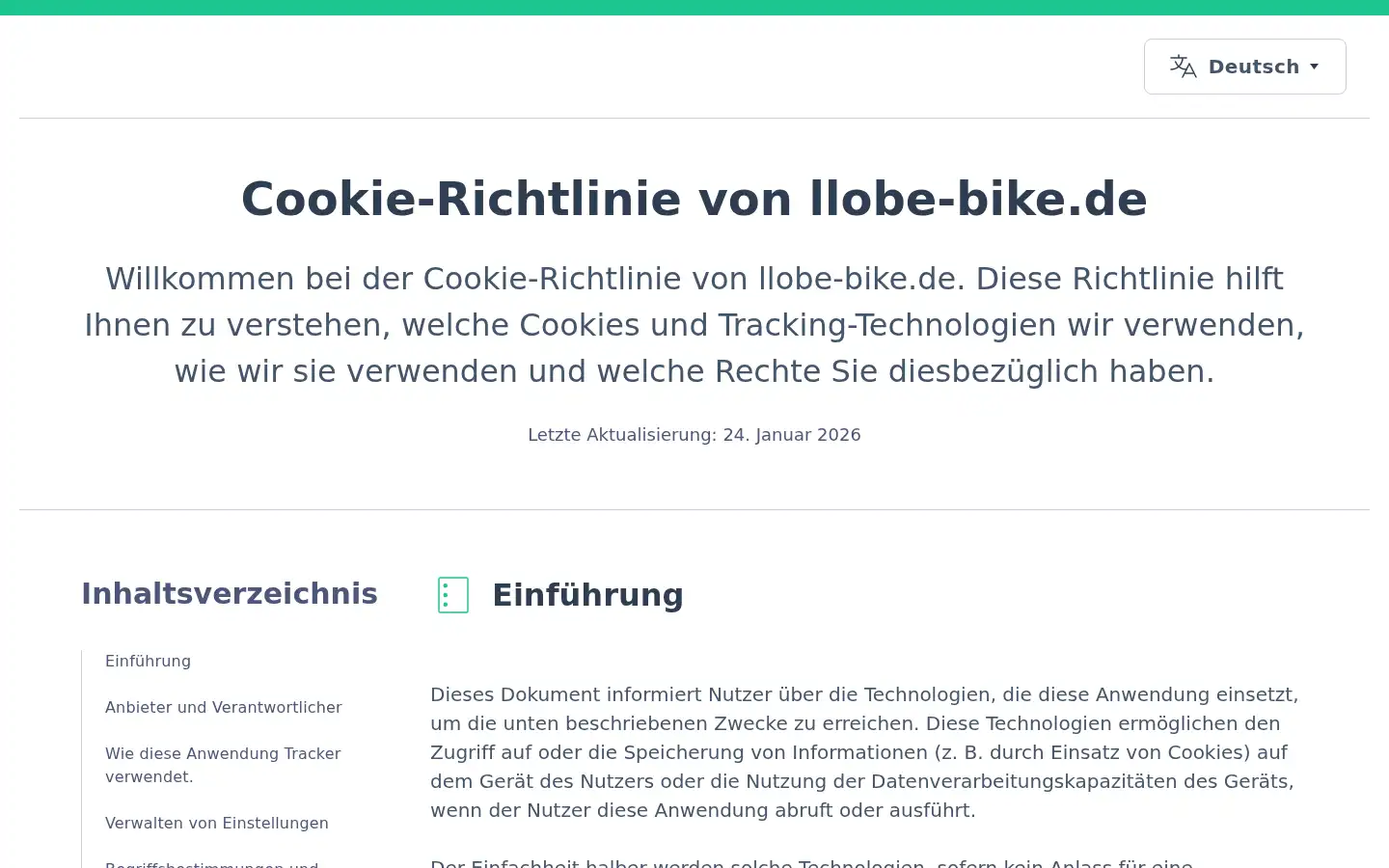 Screenshot of llobe-bike.de