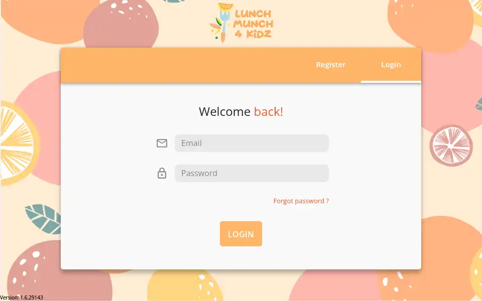 Screenshot of lm4kparents.myschoolmealorders.com
