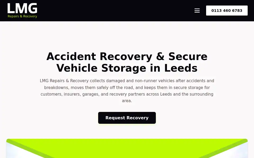 Screenshot of lmgrepairs.co.uk