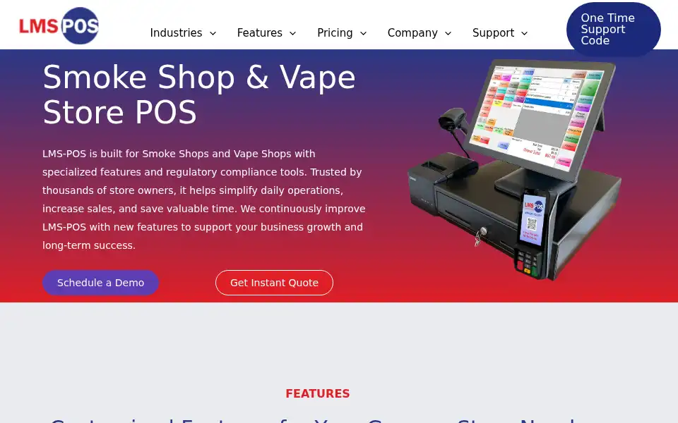 Screenshot of lmspos.com