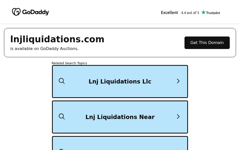 Screenshot of lnjliquidations.com